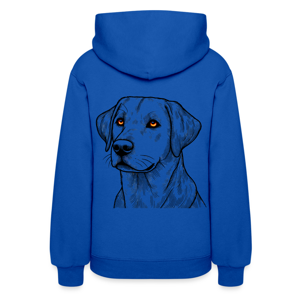 Women's Fine Line Labrador Graphic Hoodie with Logo - royal blue