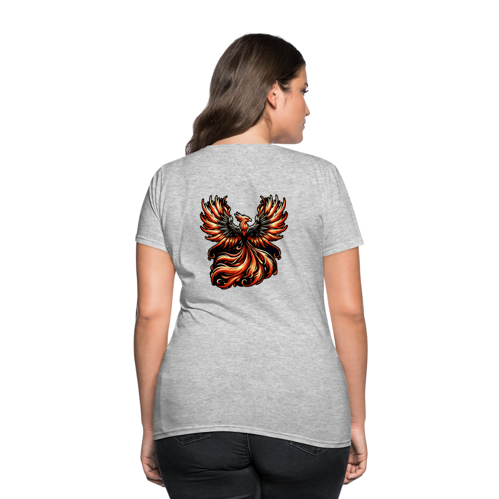 Women's Phoenix Graphic T-Shirt with Logo - heather gray