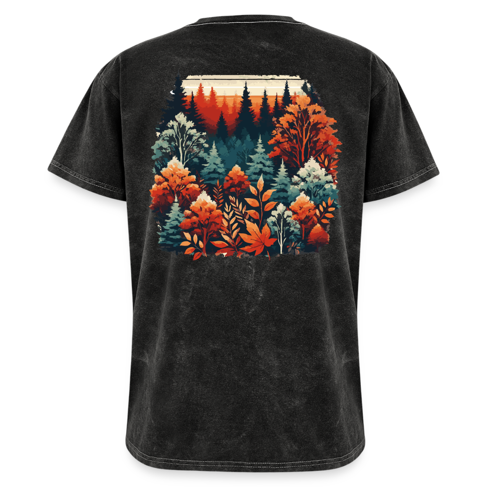 Autumn Leaves: Mineral Wash T-shirt - mineral black