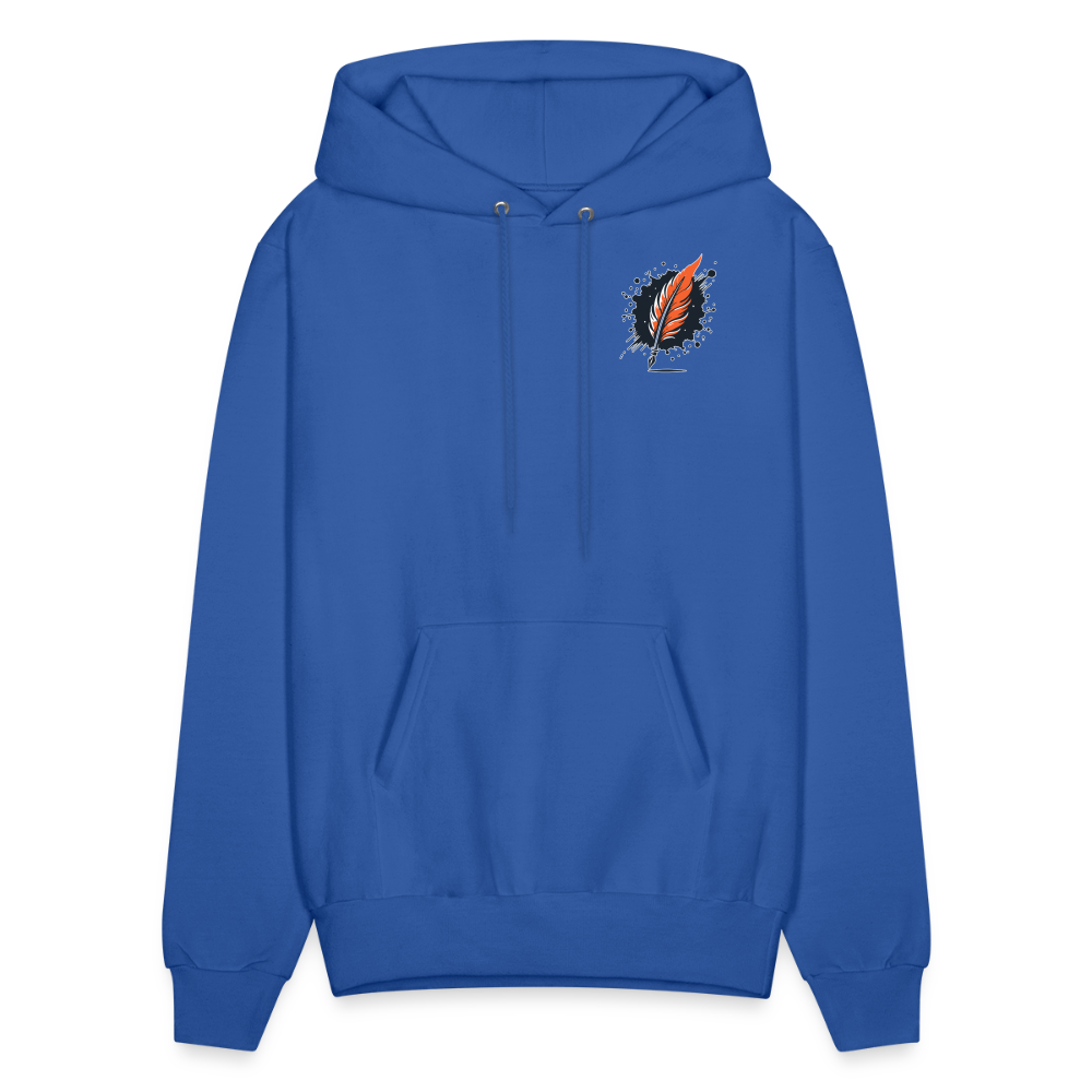 Men's Plain Hoodie with Logo - royal blue