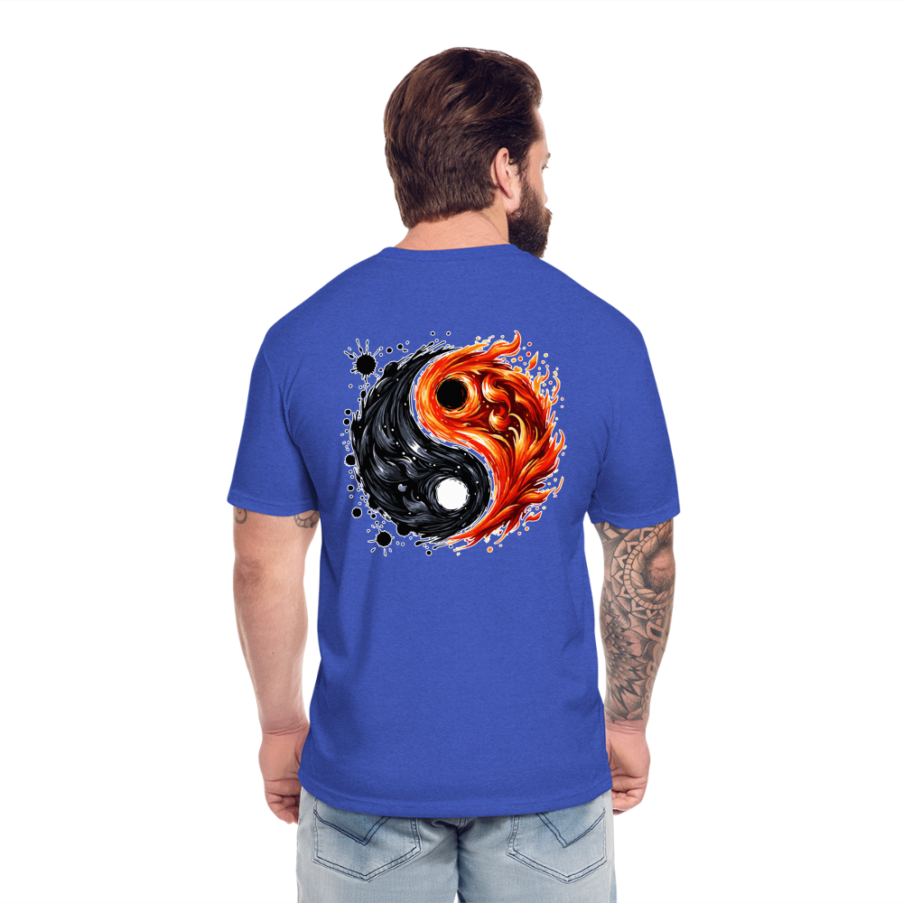 Official Ink and Ember  Yin and Yang Unisex Fitted Cotton/Poly T-Shirt with Logo - heather royal