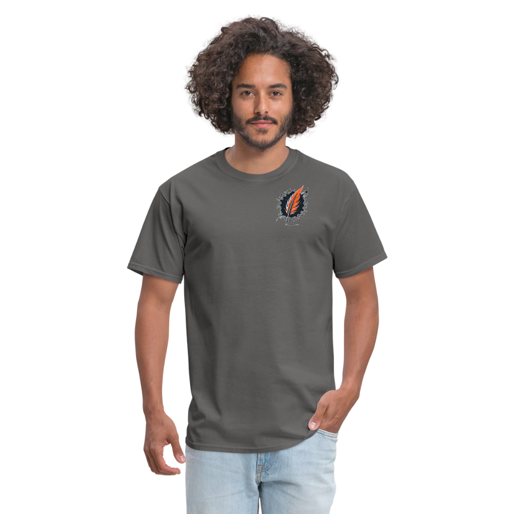 Phoenix Graphic Unisex Classic T-Shirt with Logo - charcoal