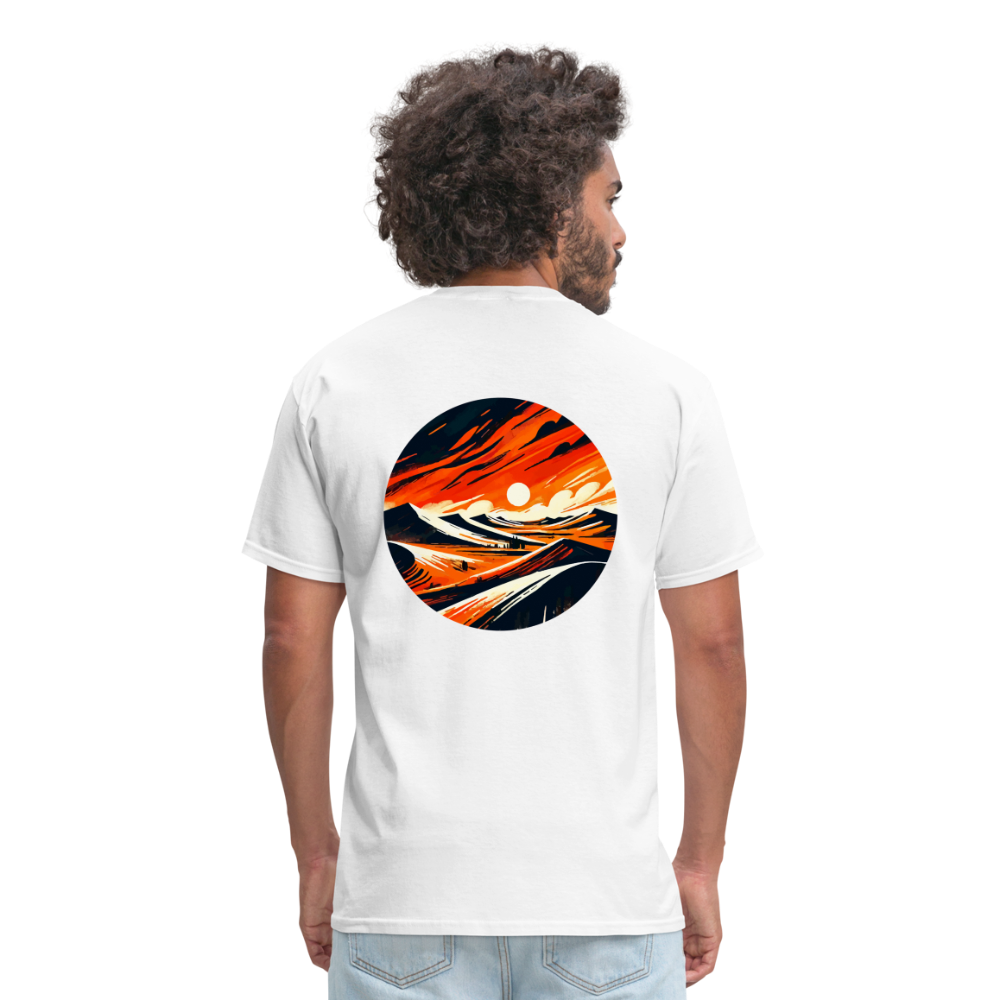 Desert Dunes Unisex Classic T-Shirt with Logo - white