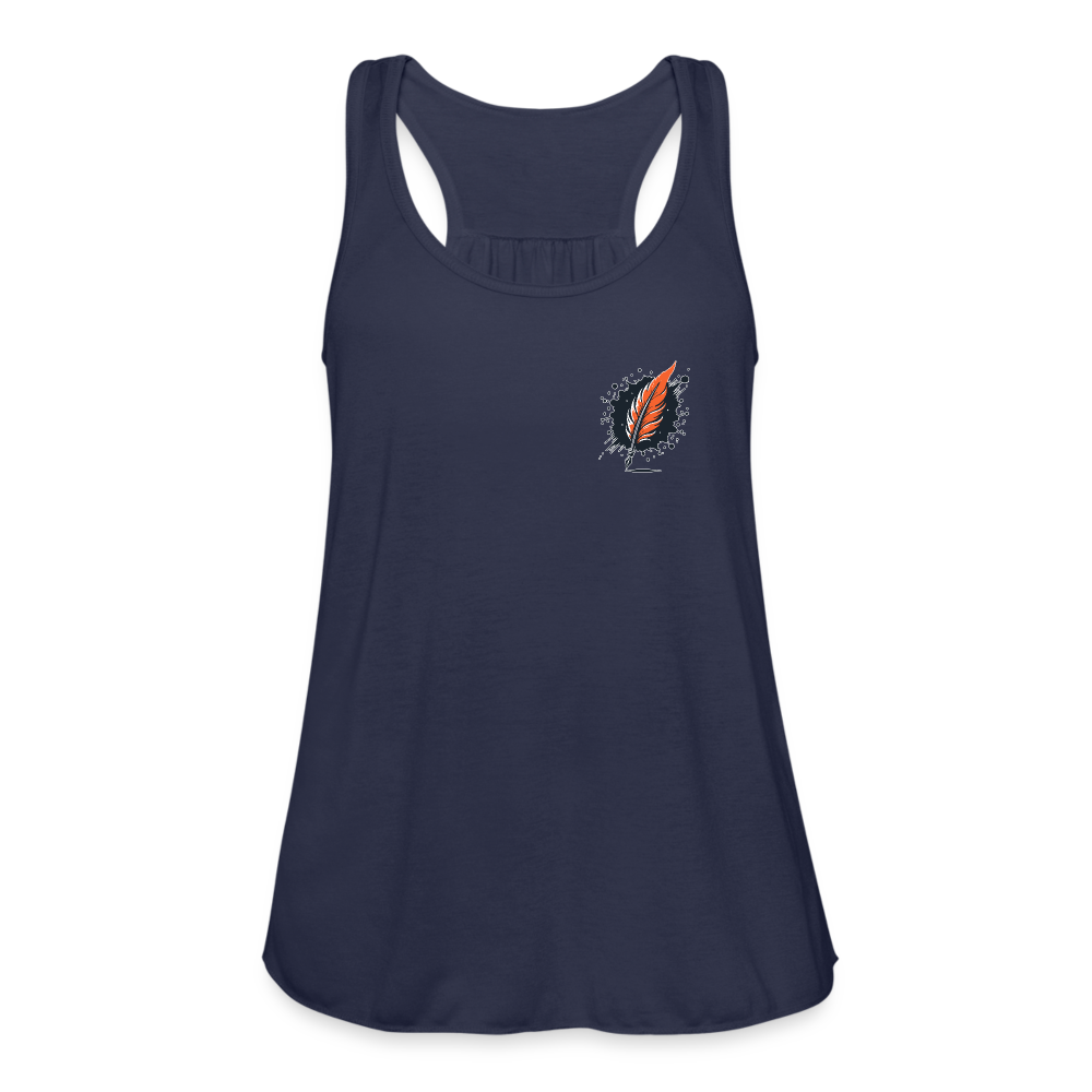 Autumn Leaves: Women's Flowy Tank - navy