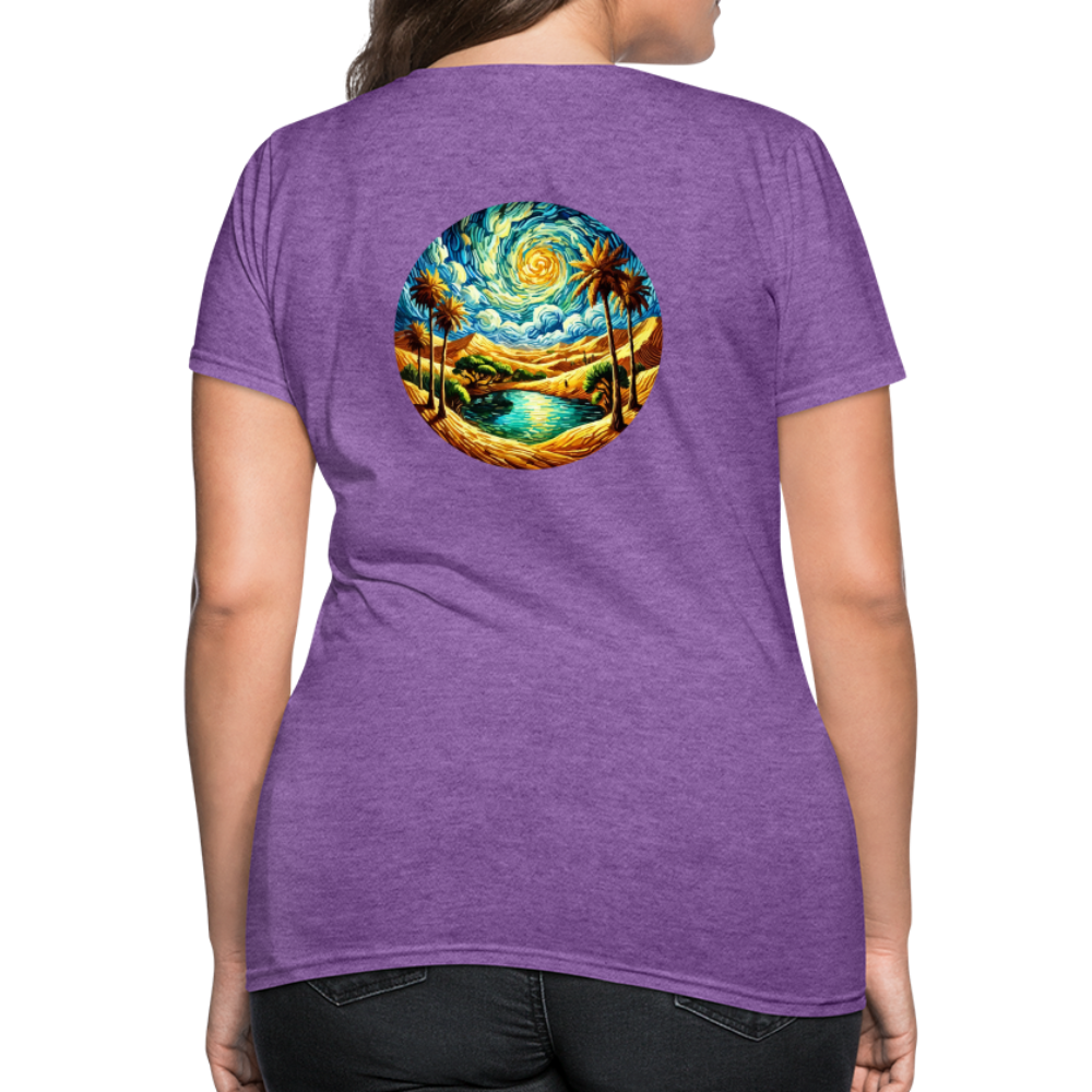 Women's Desert Oasis T-Shirt with Logo - purple heather