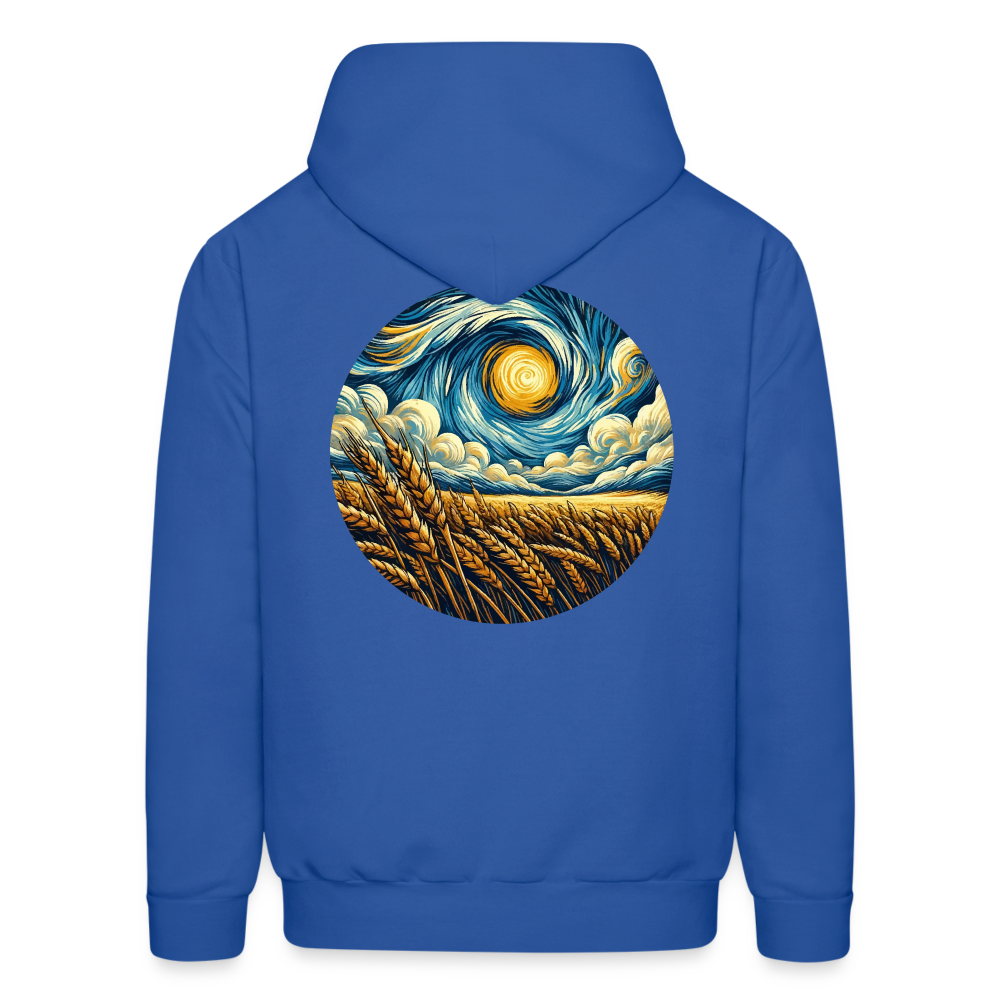 Men's Wheat Field Graphic Hoodie with Logo - royal blue