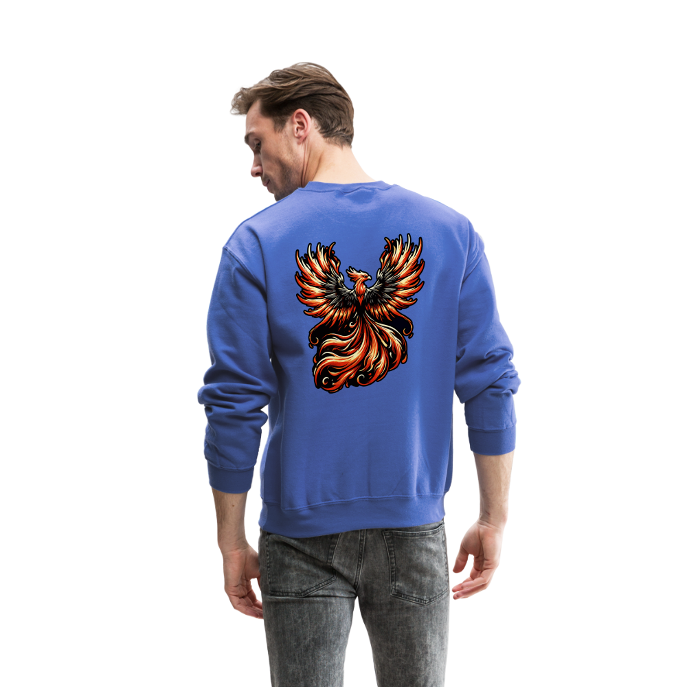 Phoenix Graphic Crewneck Sweatshirt with Logo - royal blue