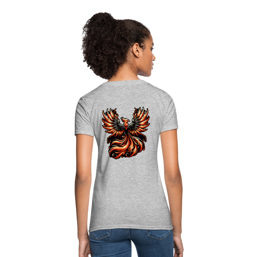 Women's Phoenix Graphic T-Shirt with Logo - heather gray