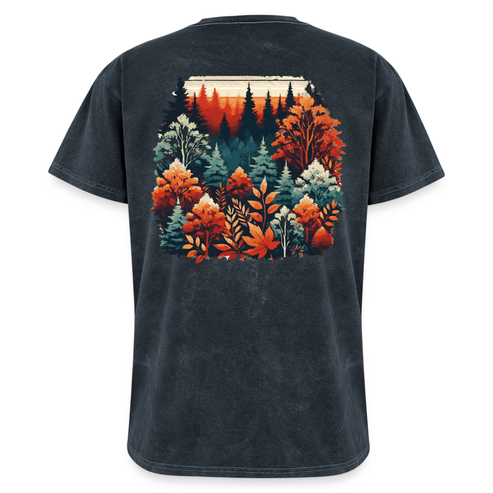 Autumn Leaves: Mineral Wash T-shirt - mineral navy