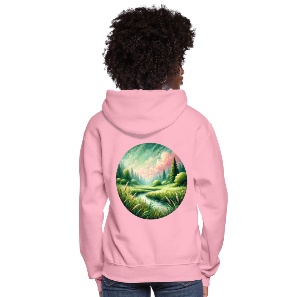 Women's Meadow Graphic Hoodie with Logo - classic pink