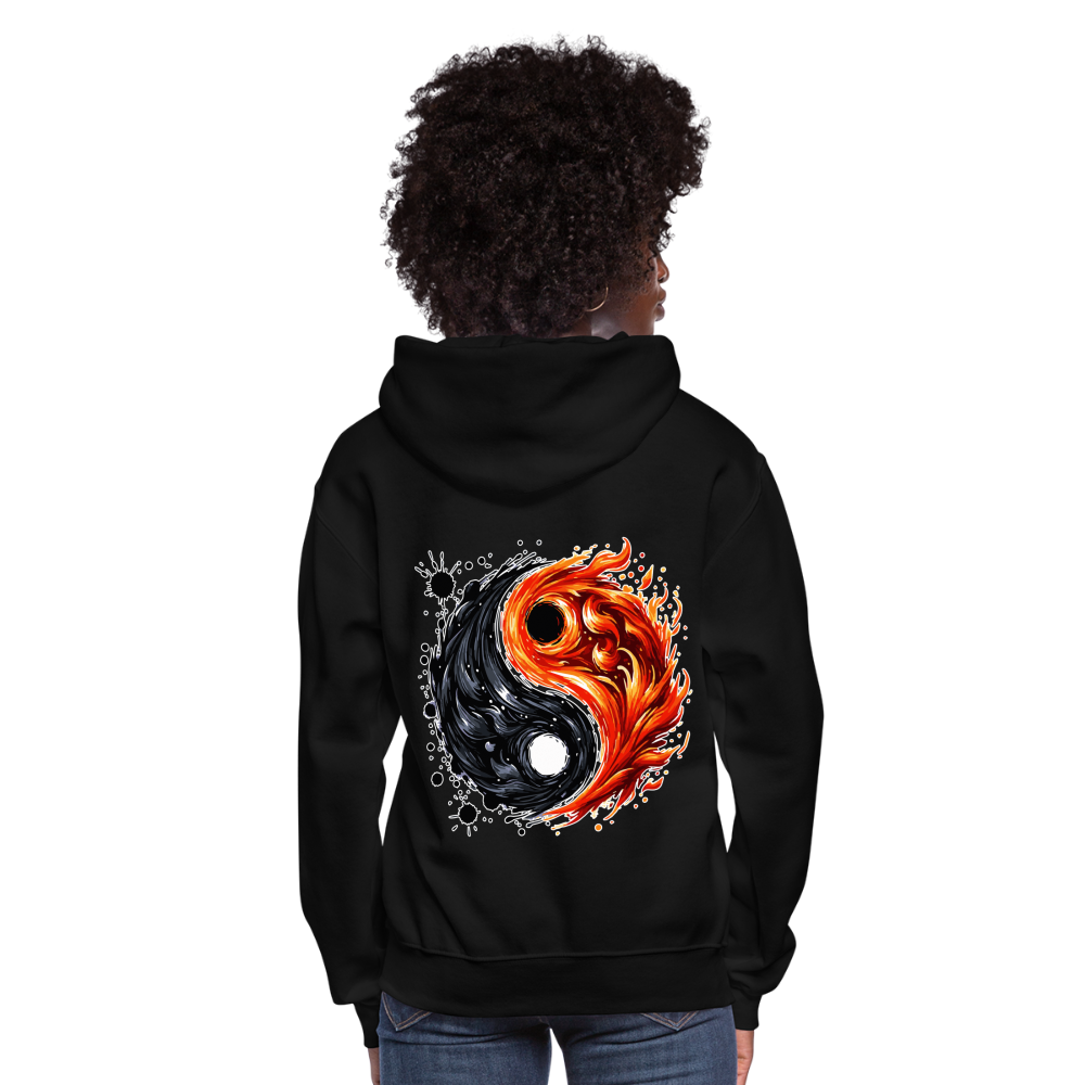 Women's Official Ink and Ember  Yin and Yang Hoodie with Logo - black