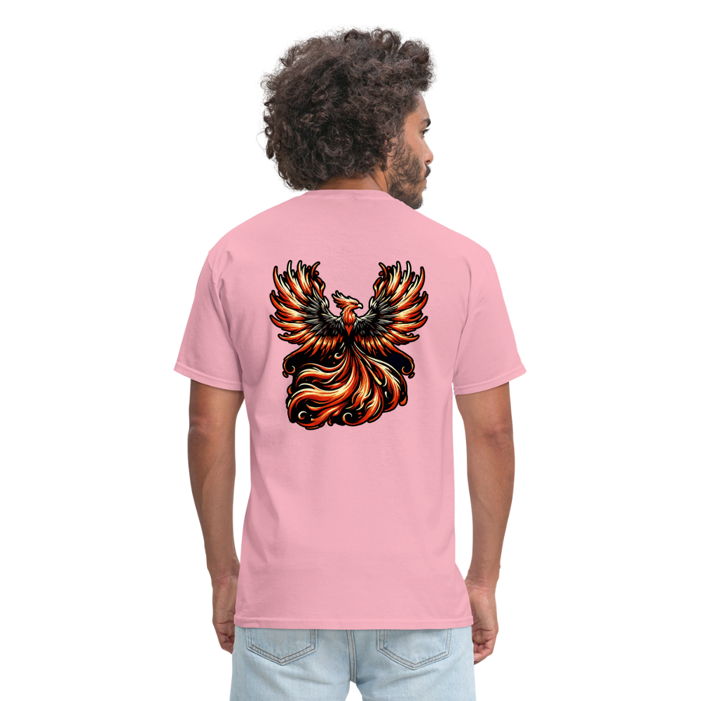 Phoenix Graphic Unisex Classic T-Shirt with Logo - pink