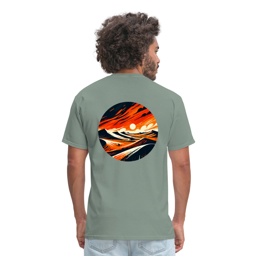 Desert Dunes Unisex Classic T-Shirt with Logo - sage