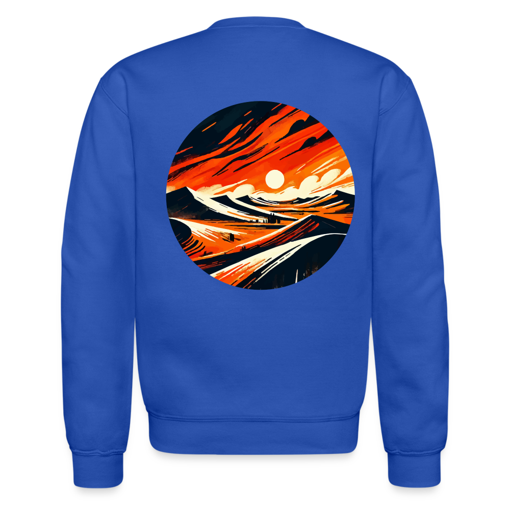 Desert Dunes Crewneck Sweatshirt with Logo - royal blue