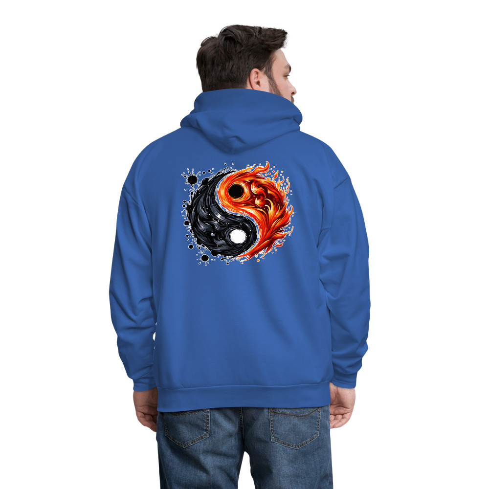 Men's Official Ink and Ember  Yin and Yang Hoodie with Logo - royal blue