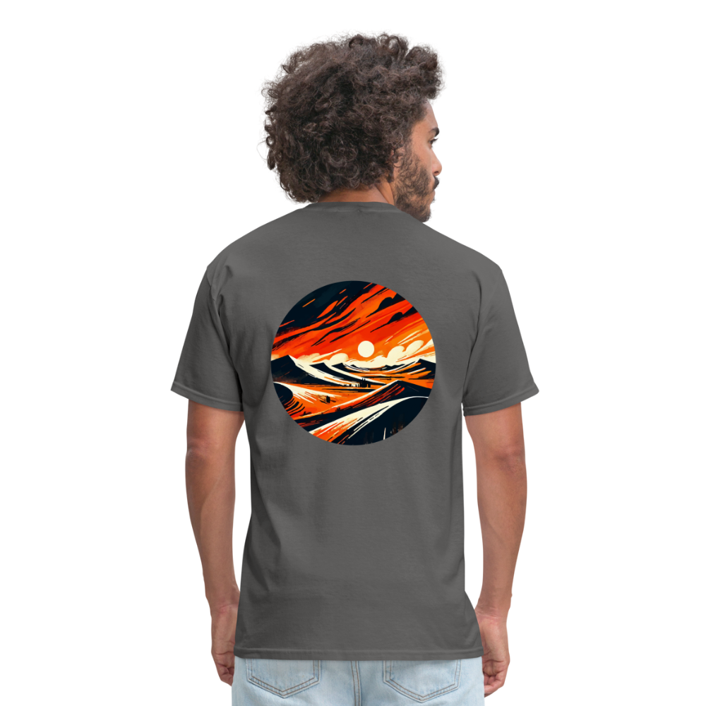 Desert Dunes Unisex Classic T-Shirt with Logo - charcoal