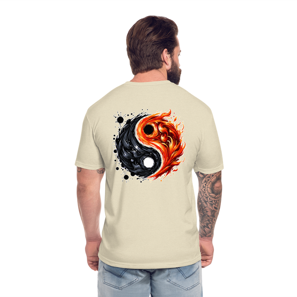 Official Ink and Ember  Yin and Yang Unisex Fitted Cotton/Poly T-Shirt with Logo - heather cream