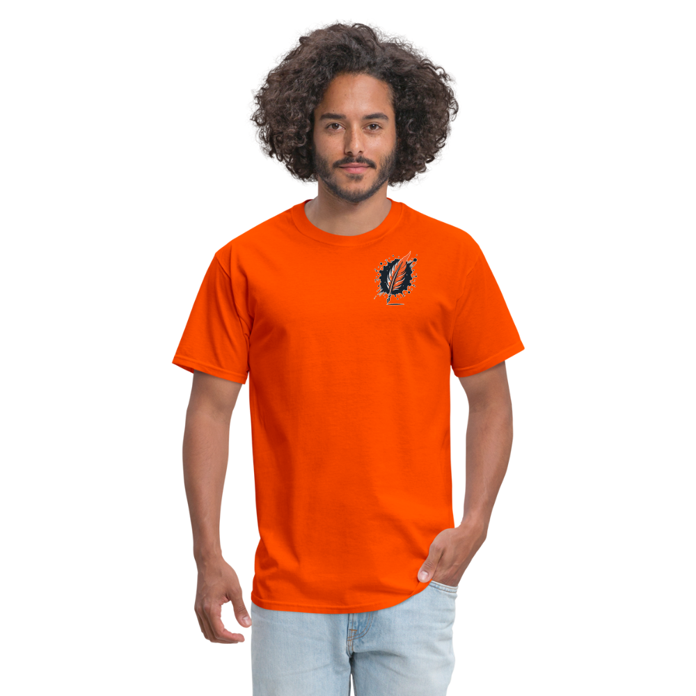 Fine Line Labrador Graphic Unisex Classic T-Shirt with Logo - orange