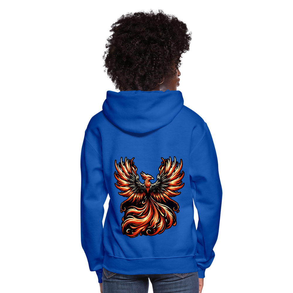 Women's Phoenix Graphic Hoodie with Logo - royal blue