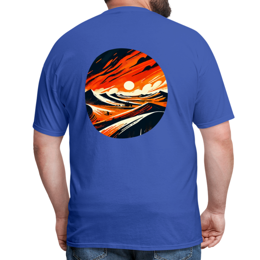 Desert Dunes Unisex Classic T-Shirt with Logo - royal blue