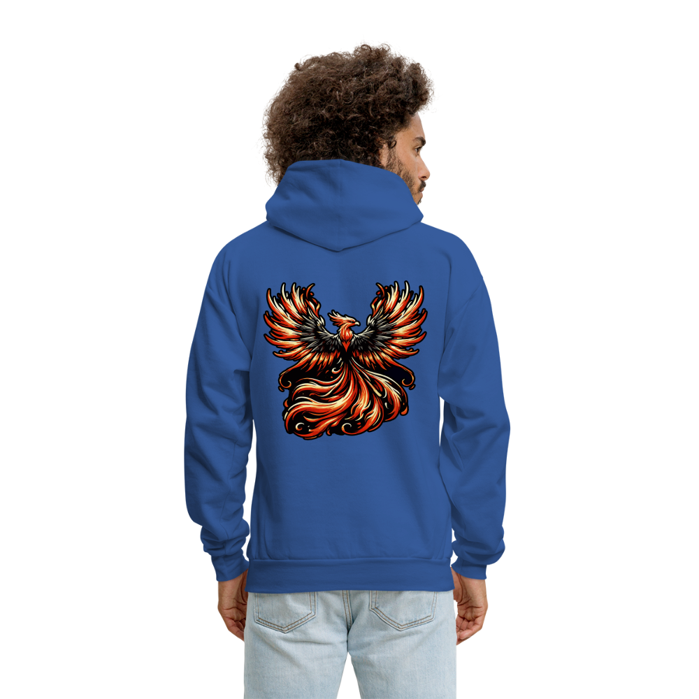 Men's Phoenix Graphic Hoodie with Logo - royal blue