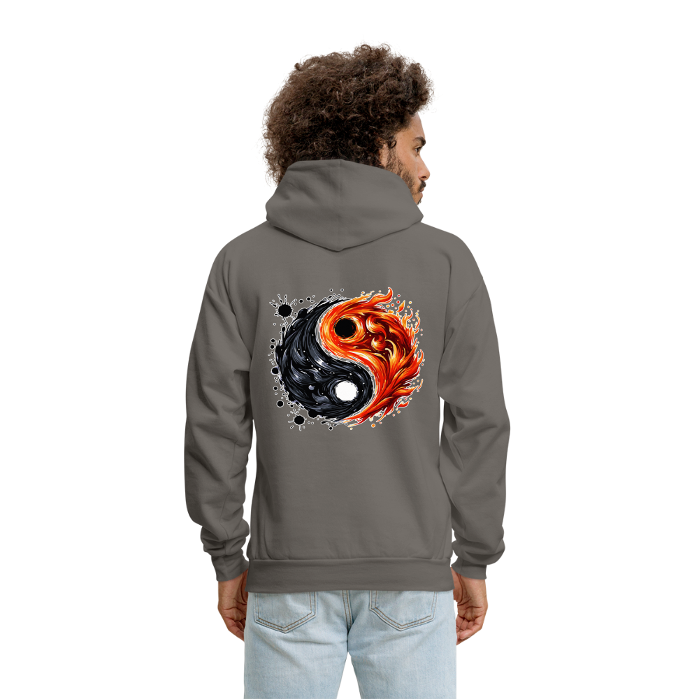 Men's Official Ink and Ember  Yin and Yang Hoodie with Logo - asphalt gray