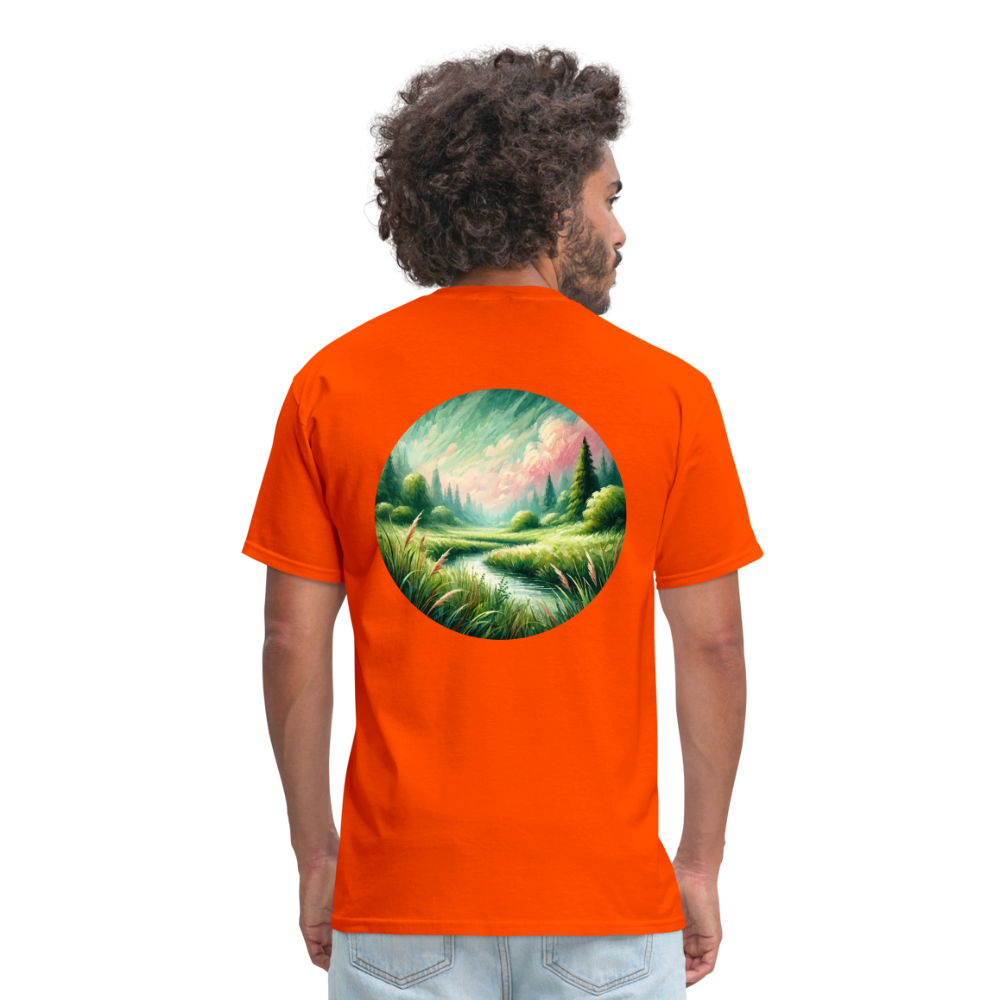 Meadow Graphic Unisex Classic T-Shirt with Logo - orange