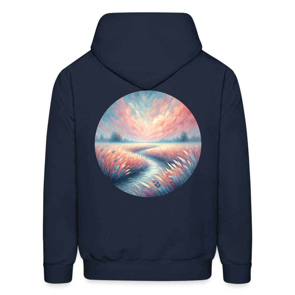 Men's River Meadow Graphic Hoodie with Logo - navy