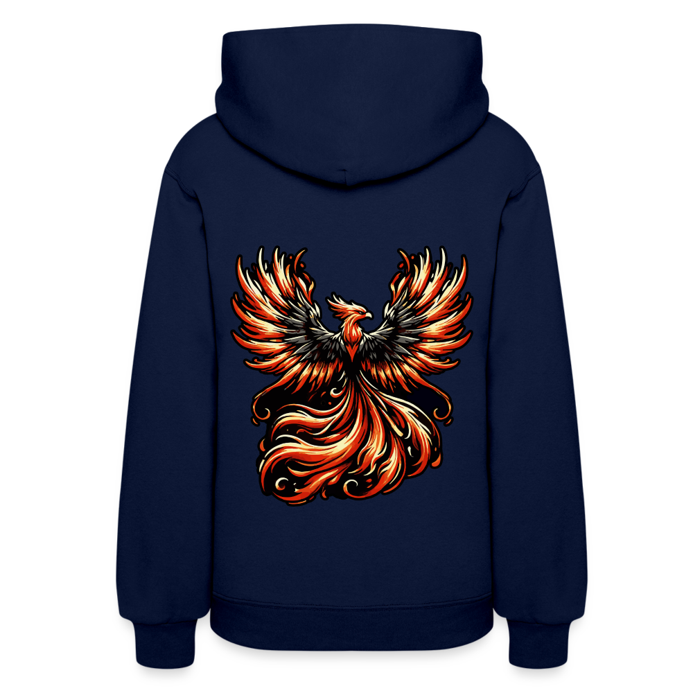 Women's Phoenix Graphic Hoodie with Logo - navy