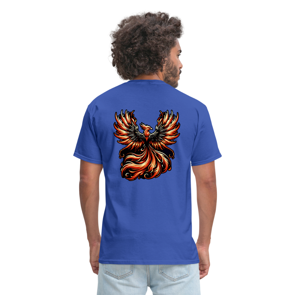 Phoenix Graphic Unisex Classic T-Shirt with Logo - royal blue