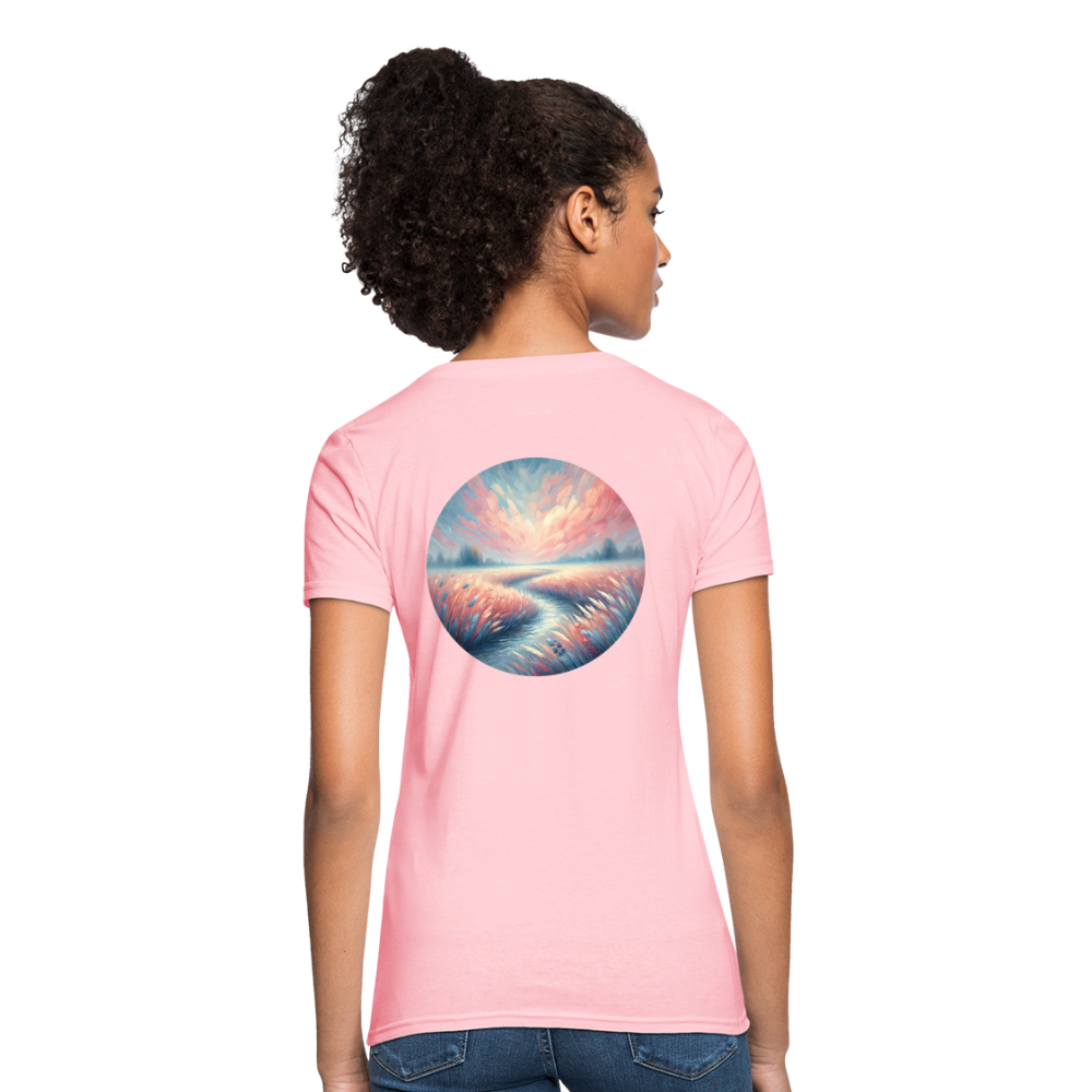 Women's River Meadow Graphic T-Shirt with Logo - pink