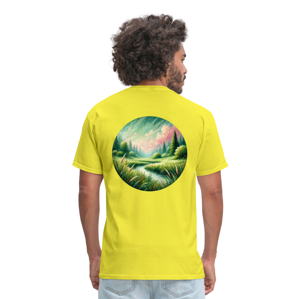 Meadow Graphic Unisex Classic T-Shirt with Logo - yellow