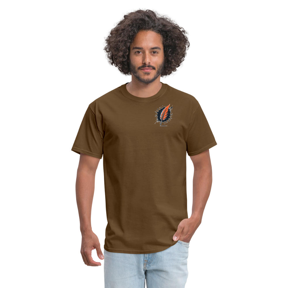 Phoenix Graphic Unisex Classic T-Shirt with Logo - brown