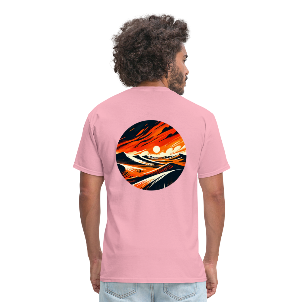 Desert Dunes Unisex Classic T-Shirt with Logo - pink