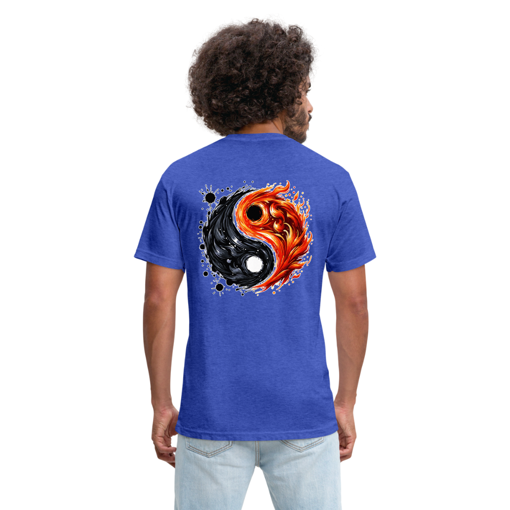 Official Ink and Ember  Yin and Yang Unisex Fitted Cotton/Poly T-Shirt with Logo - heather royal