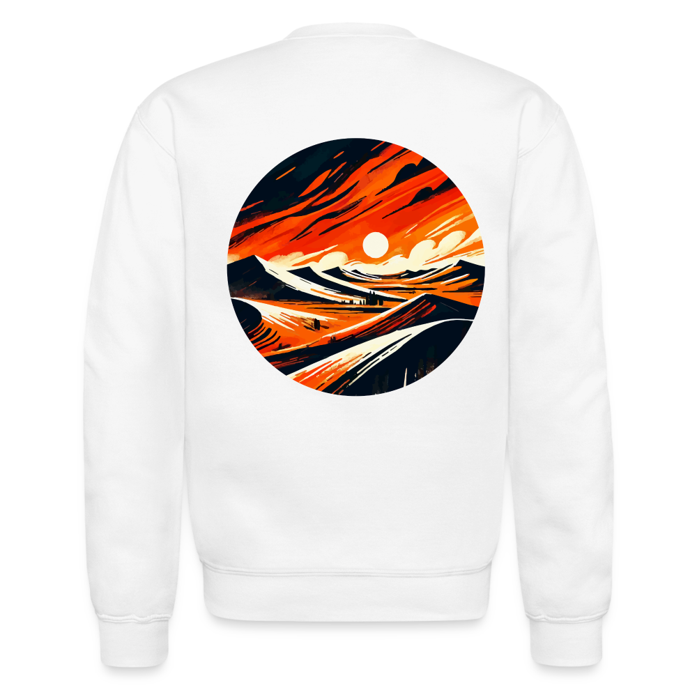 Desert Dunes Crewneck Sweatshirt with Logo - white