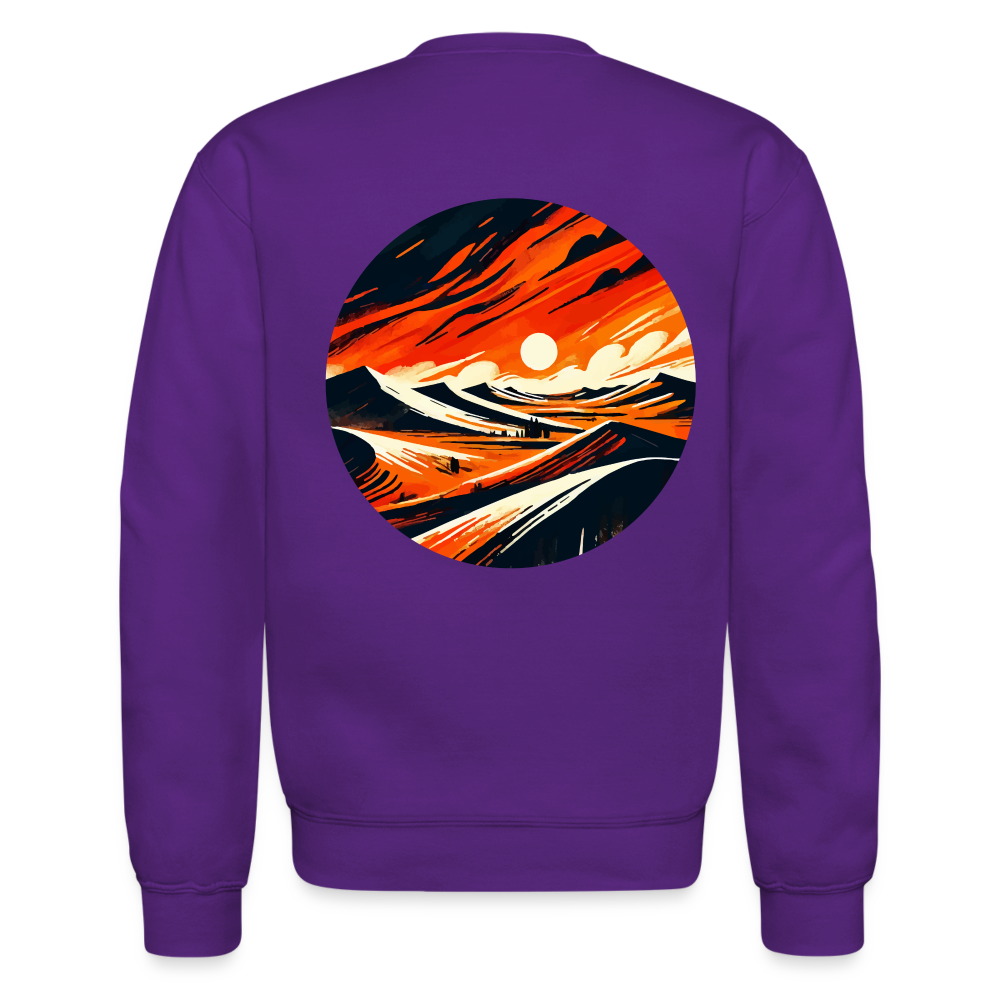 Desert Dunes Crewneck Sweatshirt with Logo - purple