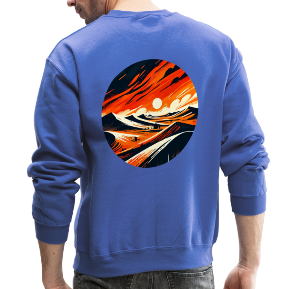 Desert Dunes Crewneck Sweatshirt with Logo - royal blue