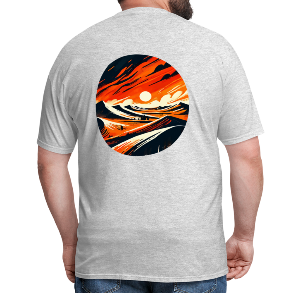 Desert Dunes Unisex Classic T-Shirt with Logo - heather gray