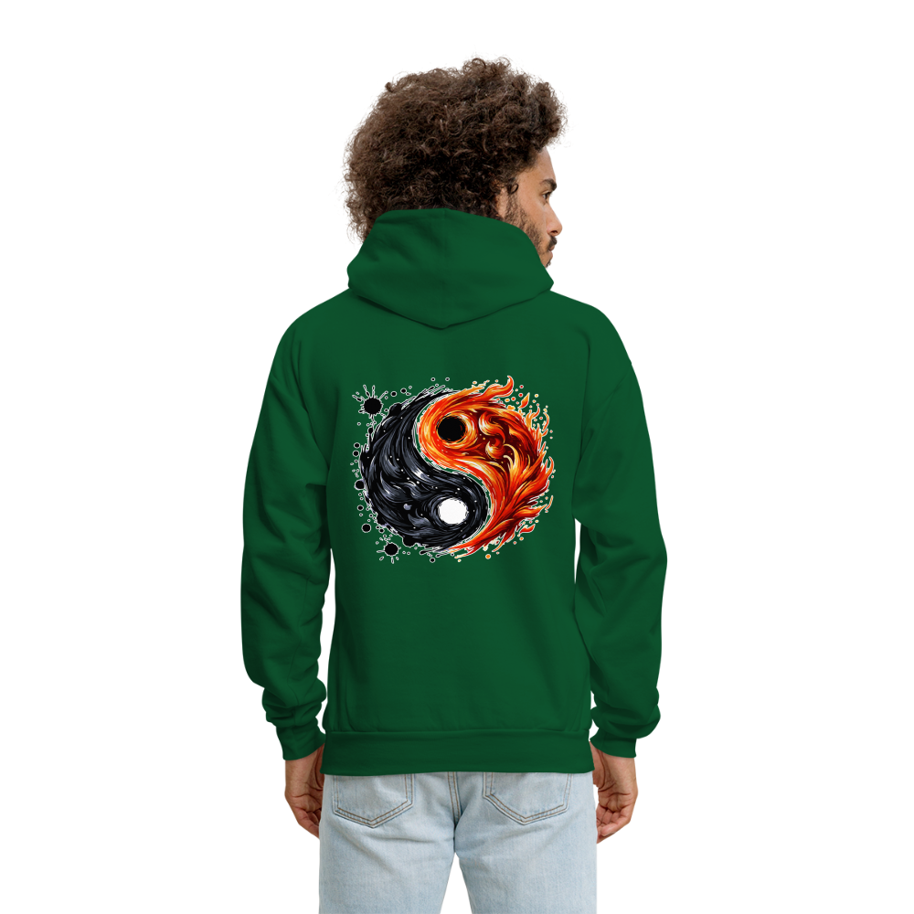 Men's Official Ink and Ember  Yin and Yang Hoodie with Logo - forest green