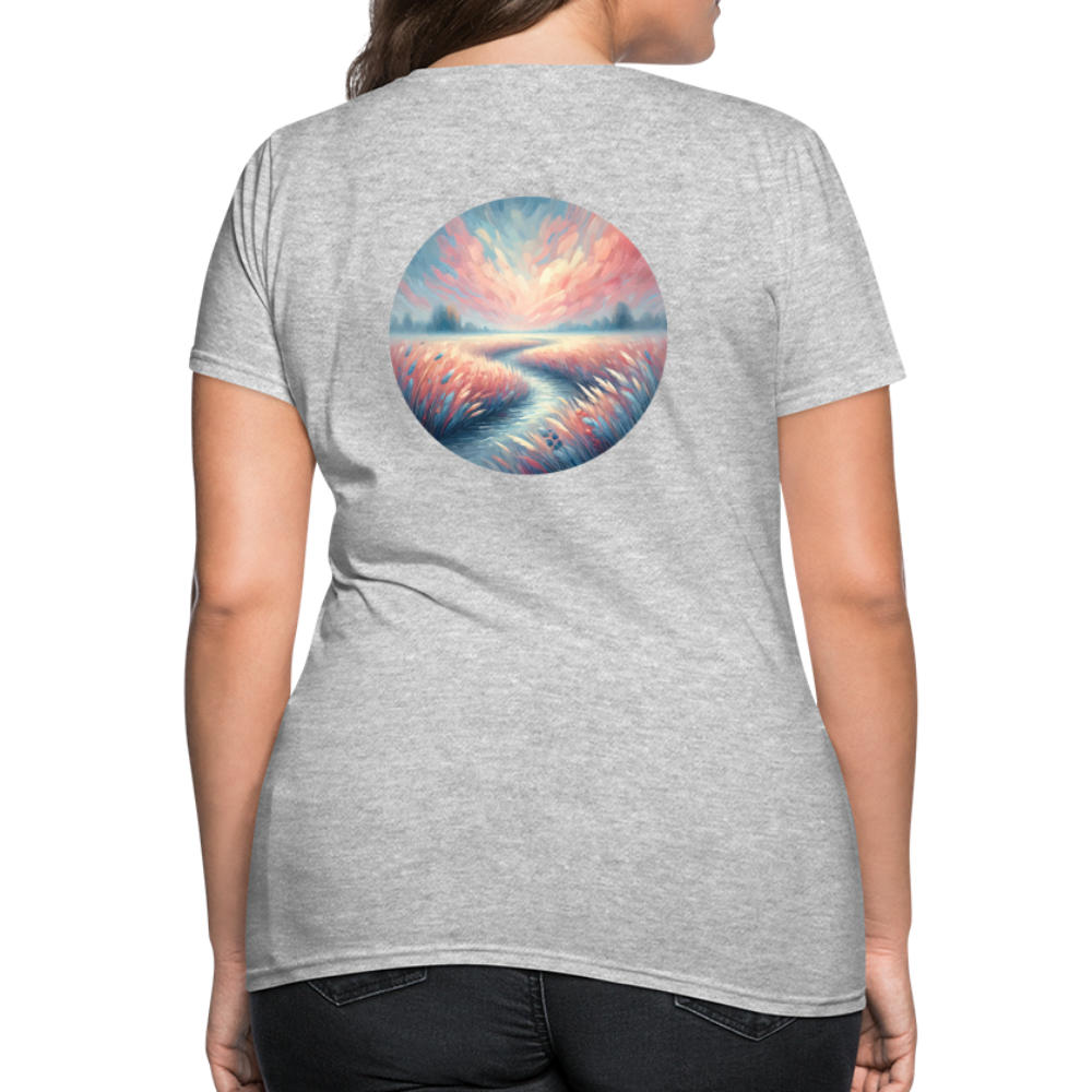 Women's River Meadow Graphic T-Shirt with Logo - heather gray